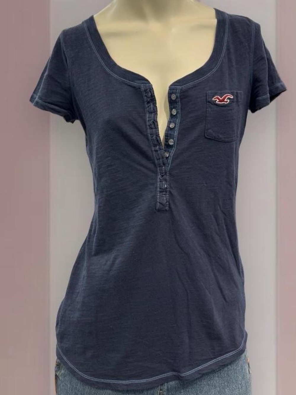 Hollister Vintage Y2K Bella Swan Henley Tee